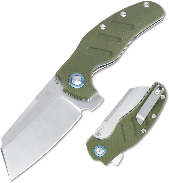 Kizer Cutlery Vanguard Sheepdog XL C01C Flipper Knife 3.9" 154CM Satin Blade, Black G10 Handles from NORTH RIVER OUTDOORS