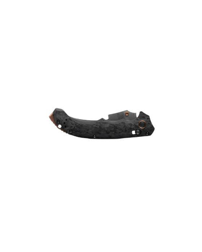 Benchmade 865-02 Mini Bedlam Axis Folding Knife 3.45" S90V Satin Scimitar Blade Marbled Carbon Fiber Handles - NORTH RIVER OUTDOORS