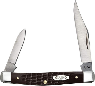 Case Small Pen knife Brown Delrin Handle 6233SS Work Knife 2 5/8' Slipjoint (Non-Locking)