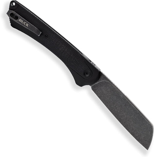 Buck 263 HiLine XL Manual Frame Lock Flipper Knife 3.75" D2 Black Stonewashed Cleaver Gray Handles from NORTH RIVER OUTDOORS