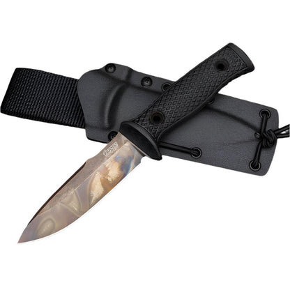 TRC M-1 SL Apocalyptic M390 Blade Black Canvas Micarta Kydex Sheath - NORTH RIVER OUTDOORS