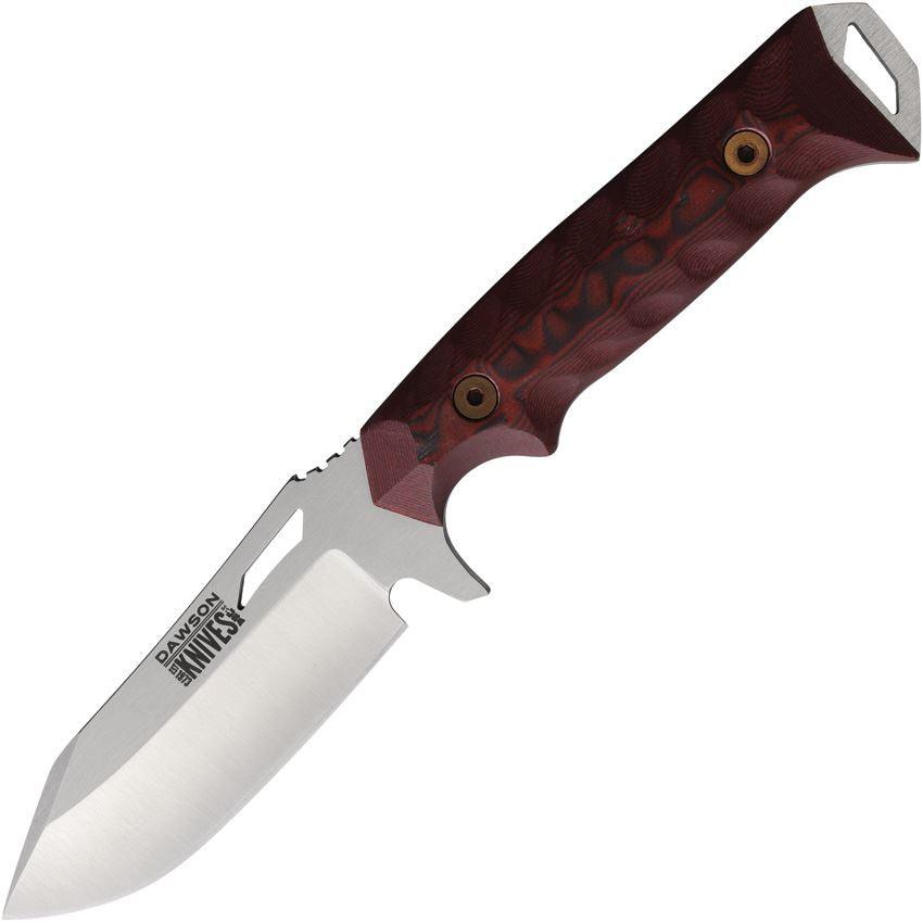 Dawson Shepherd Fixed Satin MagnaCut Blade Knife Red Black G10 Handle (Model 83670) - NORTH RIVER OUTDOORS