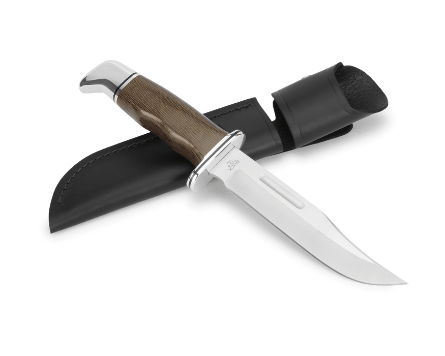 Buck 119 Special Pro Hunting Fixed Blade Knife 6" S35VN Green Canvas Micarta Handle Leather Sheath from NORTH RIVER OUTDOORS