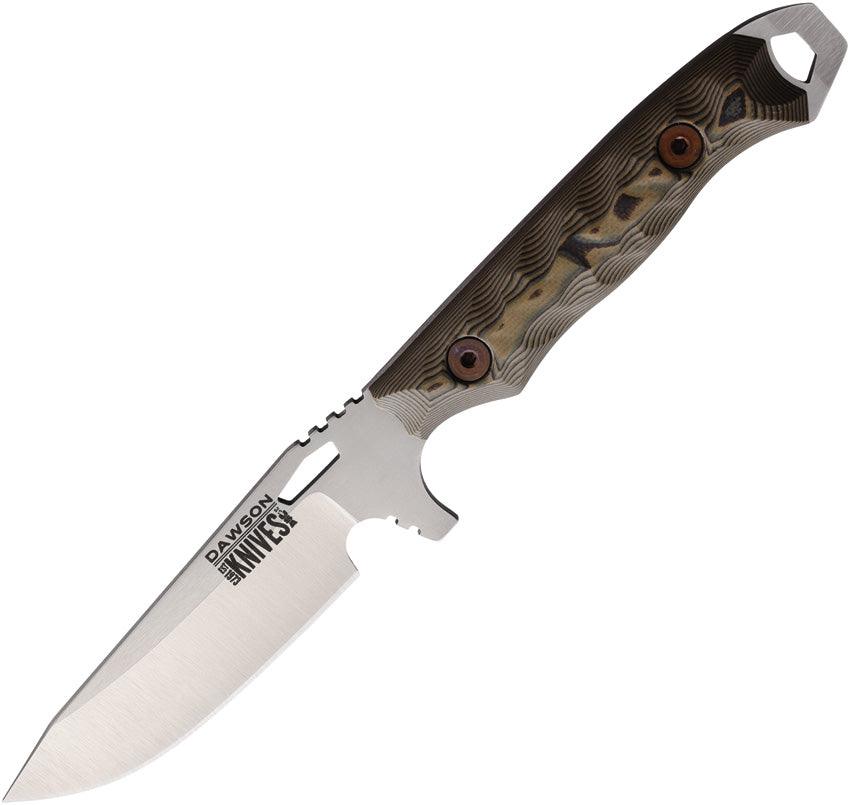 Dawson Knives Outcast Satin MagnaCut Fixed Blade Ultrex Camo G10 (Model 16340) - NORTH RIVER OUTDOORS