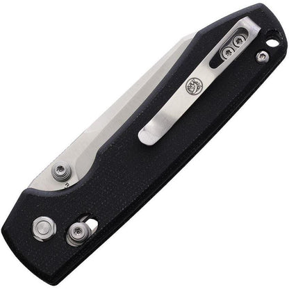 Vosteed RCCVTM3 Raccoon Crossbar Lock Satin Folding Knife Black Handles - NORTH RIVER OUTDOORS