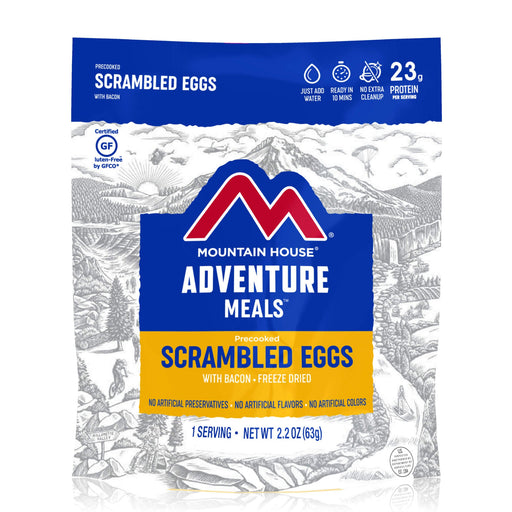 Mountain House Scrambled Eggs with Bacon Hiking, Survival & Emergency Food (Pouch) from NORTH RIVER OUTDOORS