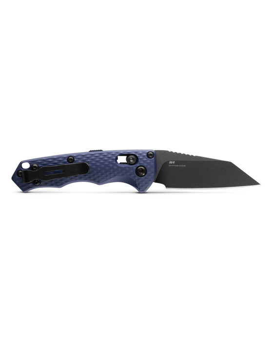 Benchmade 2900BK Auto Immunity Folding Knife 2.49" CPM-M4 Cobalt Black Wharncliffe Crater Blue Billet Handles from NORTH RIVER OUTDOORS