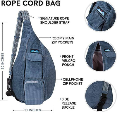KAVU Rope Cord Bag Sling Crossbody Corduroy Backpack - NORTH RIVER OUTDOORS