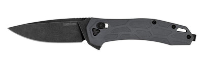 Kershaw 2042 Covalent DuraLock KVT Flipper Knife 3.2" D2 BlackWashed Drop Blade Gray Glass-Reinforced Nylon Handles - NORTH RIVER OUTDOORS