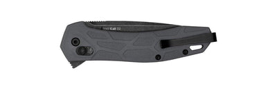 Kershaw 2042 Covalent DuraLock KVT Flipper Knife 3.2" D2 BlackWashed Drop Blade Gray Glass-Reinforced Nylon Handles - NORTH RIVER OUTDOORS