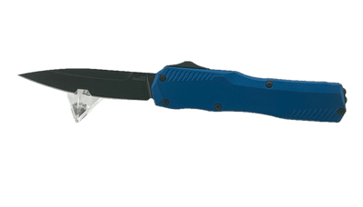Kershaw 9000BLUBW Livewire OTF AUTO Knife 3.3" BlackWash MagnaCut Blue Aluminum Handles - NORTH RIVER OUTDOORS