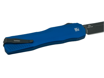 Kershaw 9000BLUBW Livewire OTF AUTO Knife 3.3" BlackWash MagnaCut Blue Aluminum Handles - NORTH RIVER OUTDOORS
