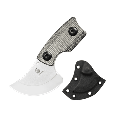 Kizer 1051A1 Dirk Pinkerton Rocker Neck Knife 1.38" D2 Stonewashed Green Micarta - NORTH RIVER OUTDOORS