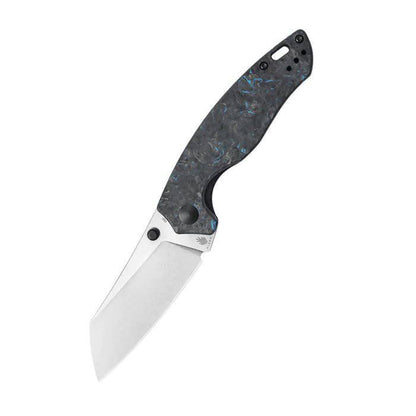 Kizer Azo Towser K Folding Knife 3.4" Elmax Satin Sheepsfoot Dark Matter Blue FatCarbon Handles - NORTH RIVER OUTDOORS