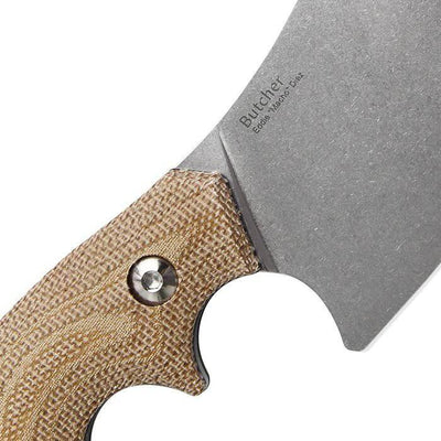 Kizer Cutlery 1039C2 Macho Blades Butcher Fixed Blade Knife 2.5" Stonewashed 154CM Cleaver - NORTH RIVER OUTDOORS