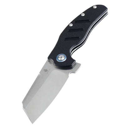 Kizer Cutlery Vanguard Sheepdog XL C01C Flipper Knife 3.9" 154CM Satin Blade, Black G10 Handles - NORTH RIVER OUTDOORS