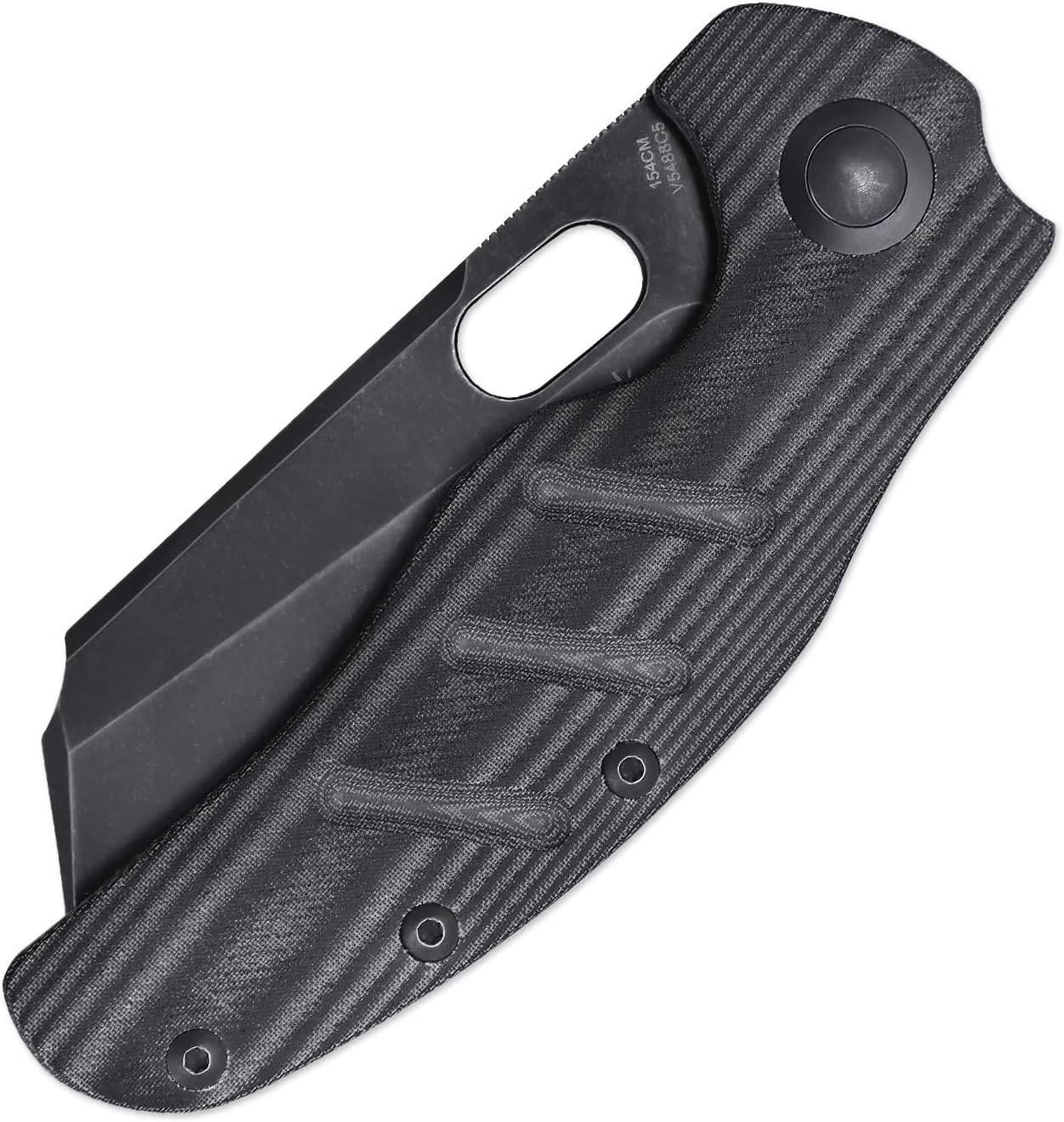 Kizer Cutlery Vanguard Sheepdog XL C01C Flipper Knife 3.9" 154CM Satin Blade, Black G10 Handles - NORTH RIVER OUTDOORS