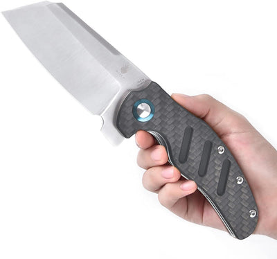 Kizer Cutlery Vanguard Sheepdog XL C01C Flipper Knife 3.9" 154CM Satin Blade, Black G10 Handles - NORTH RIVER OUTDOORS