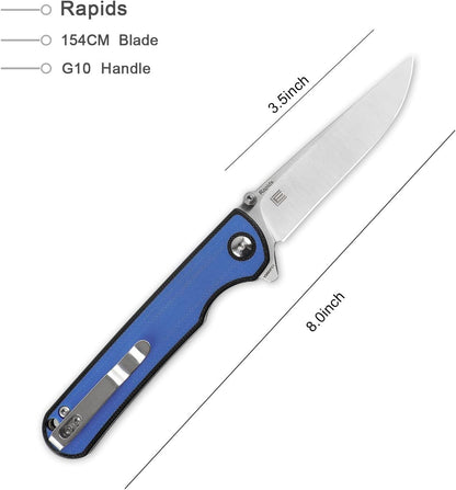 Kizer Rapids V3594FC1 Blue Black G10 Deep Carry Pocket Knife - NORTH RIVER OUTDOORS