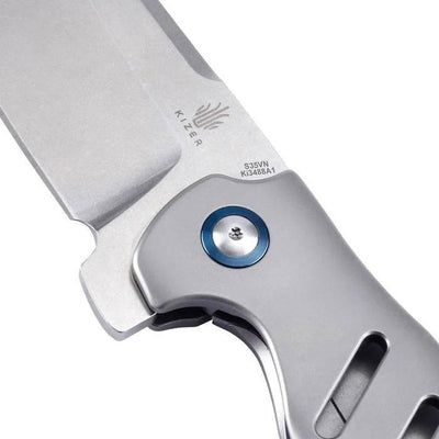 Kizer Sheepdog Knives Chris Conaway C01C Folding Knife 3.3" S35VN Sheepsfoot Titanium - NORTH RIVER OUTDOORS