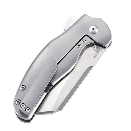 Kizer Sheepdog Knives Chris Conaway C01C Folding Knife 3.3" S35VN Sheepsfoot Titanium - NORTH RIVER OUTDOORS
