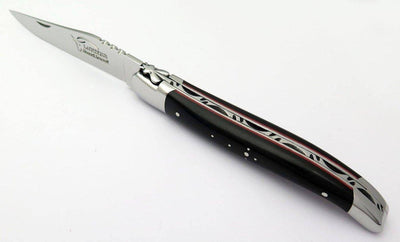 Laguiole Durand Handmade Folding 3.875" Ebony Wood Knife 14C28 (France) - NORTH RIVER OUTDOORS