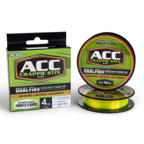 ACC Crappie DualFlex 4lb Hi-Vis Copolymer Fishing Line (300 Yards)