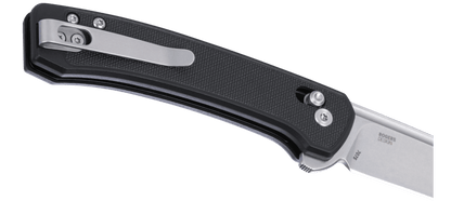 CRKT 7075 Q Compact Crossbar Lock Flipper Knife 3.05" 14C28N Stonewashed