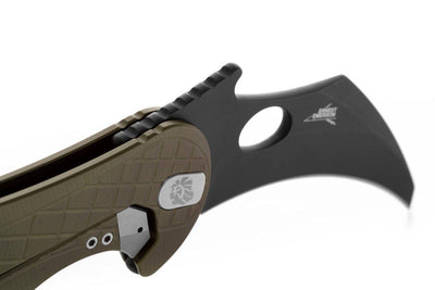 LionSteel Emerson L.E.One Karambit Folding Knife GREEN Al (3.25" SW MagnaCut) - NORTH RIVER OUTDOORS