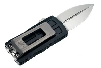 Microtech Exocet II D/E Black Handle Stonewashed Blade (1157-10)