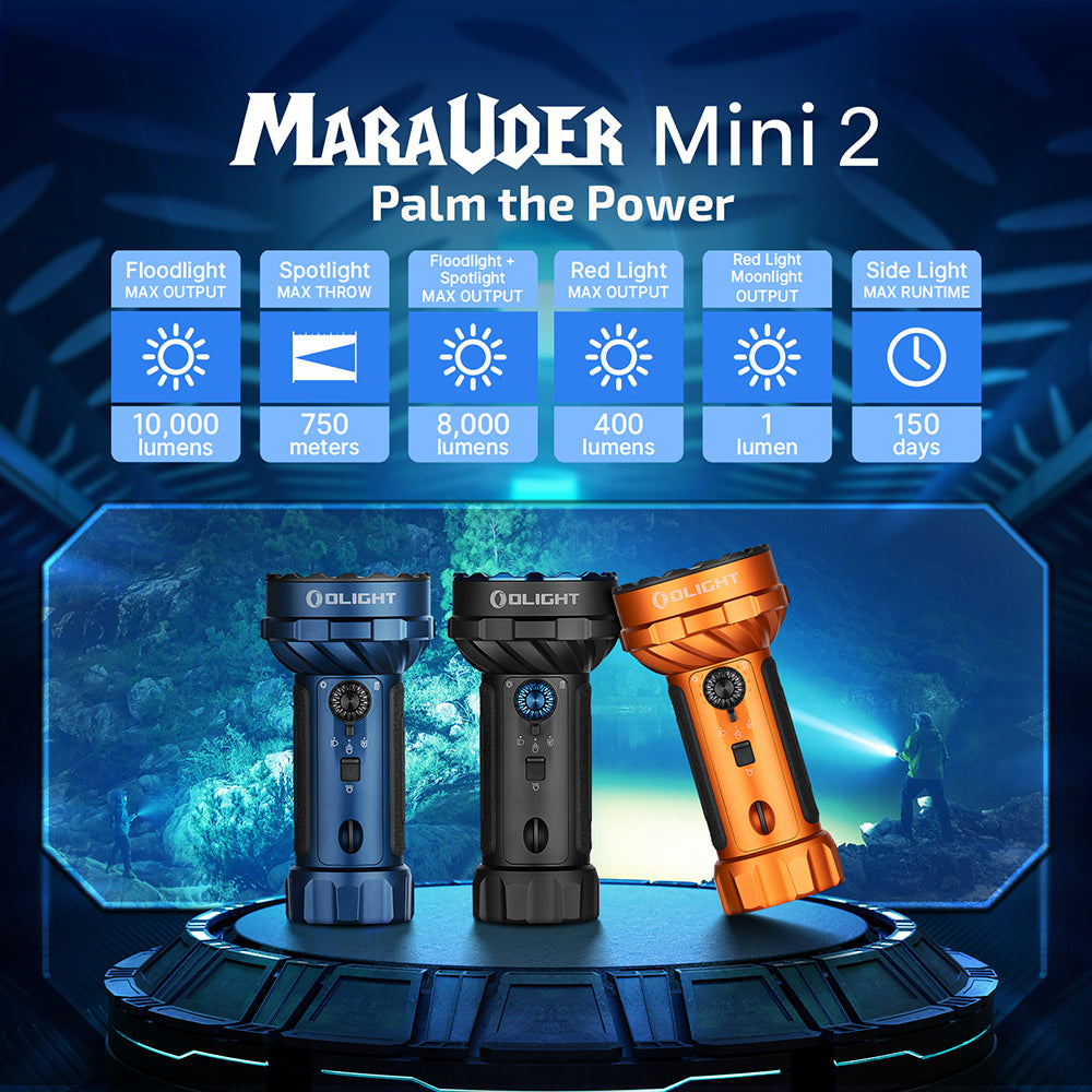 Olight Marauder Mini 2 Compact Powerful Flashlight 10,000 lumens