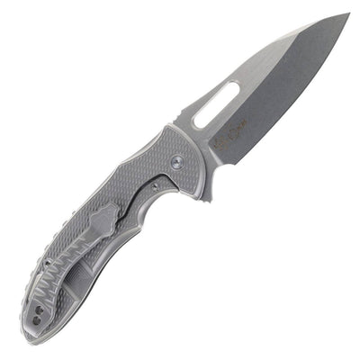 Mechforce Rick Lala Collab Sentry Folding Knife Diamond Plate Titanium Handle M390 - NORTH RIVER OUTDOORS