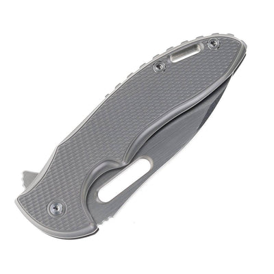 Mechforce Rick Lala Collab Sentry Folding Knife Diamond Plate Titanium Handle M390 - NORTH RIVER OUTDOORS