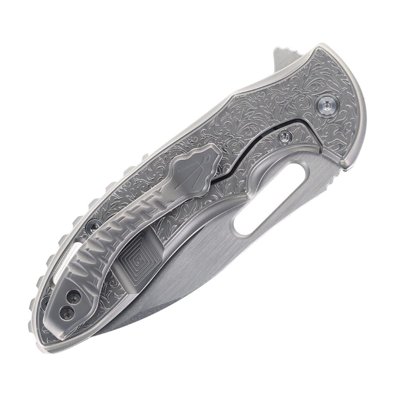 Mechforce Rick Lala Collab Sentry Folding Knife Scroll Pattern