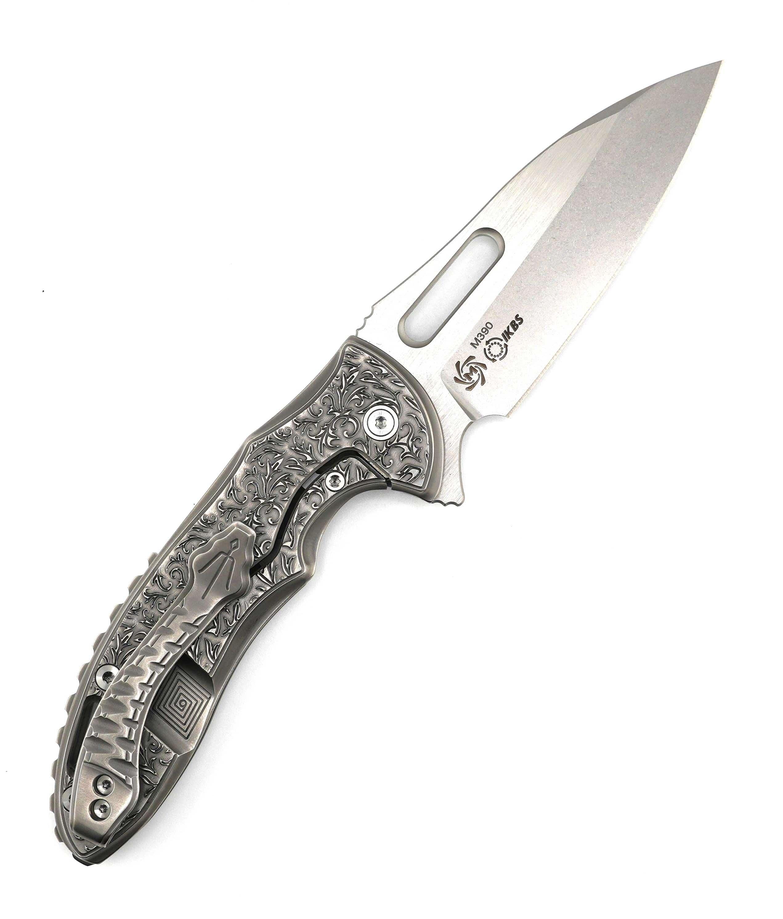 Mechforce Rick Lala Collab Sentry Folding Knife Scroll Pattern