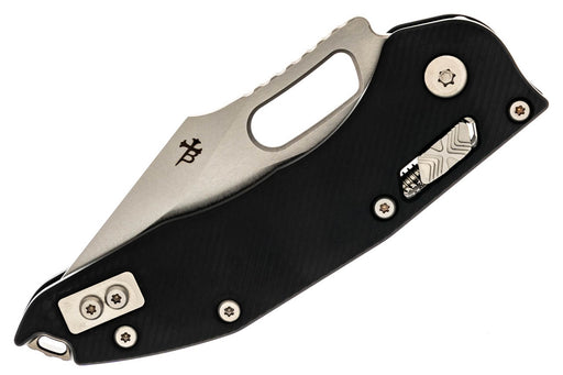 Microtech 169RL-10FL Stitch S/E Ram-Lok Fluted Black Handle Stonewashed Blade from NORTH RIVER OUTDOORS