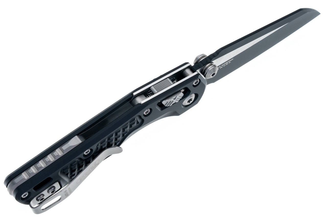 Microtech MSI Mini RAM LOK Black Frag Aluminum Handles Black M390MK Blade 210M-1FR
