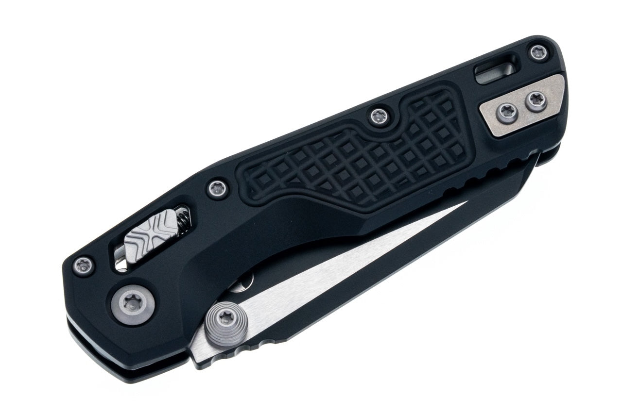 Microtech MSI Mini RAM LOK Black Frag Aluminum Handles Black M390MK Blade 210M-1FR