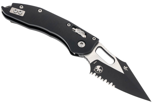 Microtech 169RL-2FL Stitch S/E Ram-Lok Black Fluted Handle Black Blade from NORTH RIVER OUTDOORS