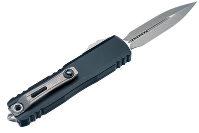 Microtech 12324-10AP UTX-85 Gen IV D/E Black Handle Apocalyptic Blade