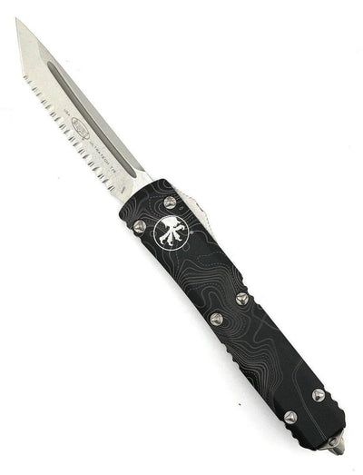 Custom Engraved Microtech 123-12 Ultratech Tanto Full Serrated Auto OTF Knife 3.46" - NORTH RIVER OUTDOORS