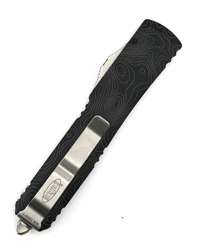 Custom Engraved Microtech 123-12 Ultratech Tanto Full Serrated Auto OTF Knife 3.46" - NORTH RIVER OUTDOORS