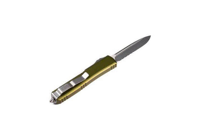 Microtech 121-11OD Ultratech Auto S/E Knife 3.46" Stonewashed Partial Serrated OD Handles - NORTH RIVER OUTDOORS