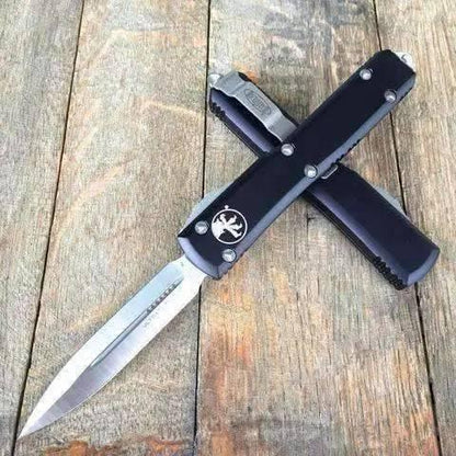 Microtech 122-4 Ultratech Auto OTF Knife 3.46" Satin Double Edge Knife, Aluminum Handles - NORTH RIVER OUTDOORS