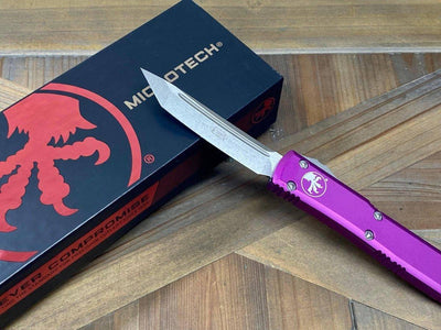 Microtech 123-10 VI Violet Ultratech Auto OTF Knife 3.46" Tanto - NORTH RIVER OUTDOORS
