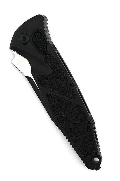 Microtech 160A-1T Socom Elite Tactical Auto Folding Knife 4.05" All Black Clip Point Plain Blade Black Handles - NORTH RIVER OUTDOORS