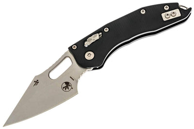 Microtech 169RL-10FL Stitch S/E Ram-Lok Fluted Black Handle Stonewashed Blade - NORTH RIVER OUTDOORS