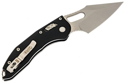 Microtech 169RL-10FL Stitch S/E Ram-Lok Fluted Black Handle Stonewashed Blade - NORTH RIVER OUTDOORS