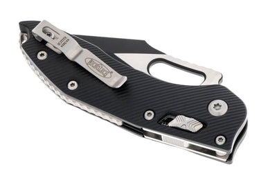 Microtech 169RL-2FL Stitch S/E Ram-Lok Black Fluted Handle Black Blade - NORTH RIVER OUTDOORS