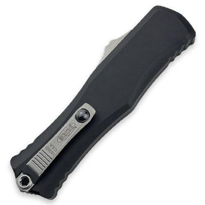 Microtech 1702-10 Hera II OTF Auto Knife 4" M390MK Double Edge Blade Black Aluminum Handles - NORTH RIVER OUTDOORS